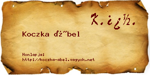 Koczka Ábel névjegykártya